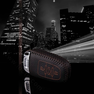 Funky Genuine Leather Key Ring Auto Key Bags Smart for Audi A4 - Black